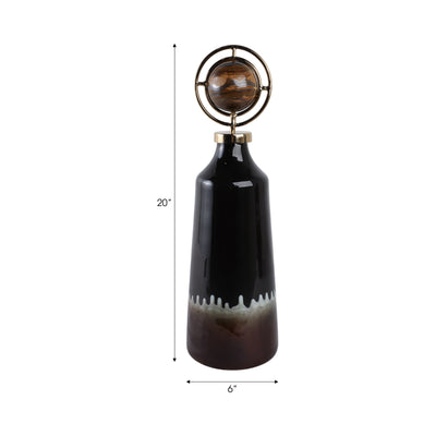 20 Oscar Small Tiger's Eye Stone And Metal Bottle