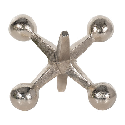 SILVER METAL JACKS DECOR, 5