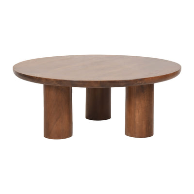 Wood, 35D  Modern Farmhouse Side Table, Brown Kd