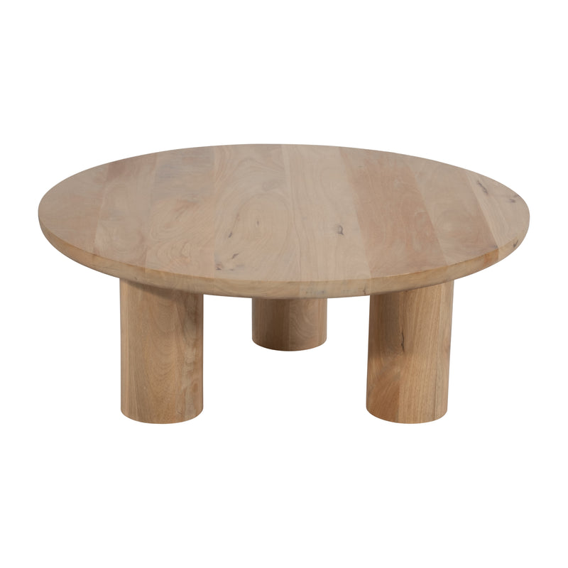 Wood, 35D  Modern Farmhouse Side Table, Nat Kd