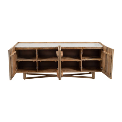 Wood, 35D  Modern Farmhouse Side Table, Nat Kd