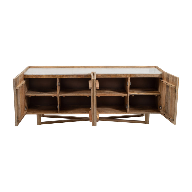 Wood, 35D  Modern Farmhouse Side Table, Nat Kd