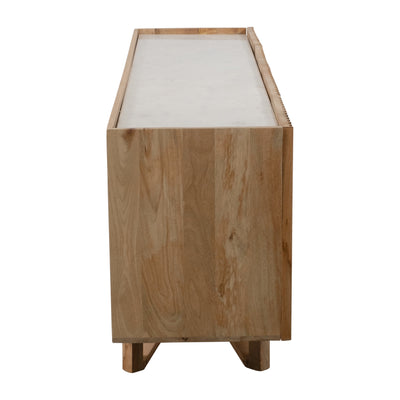 Wood, 35D  Modern Farmhouse Side Table, Nat Kd