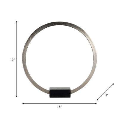 METAL,17,STANDING RING W/BASE ,NICKEL/BLACK