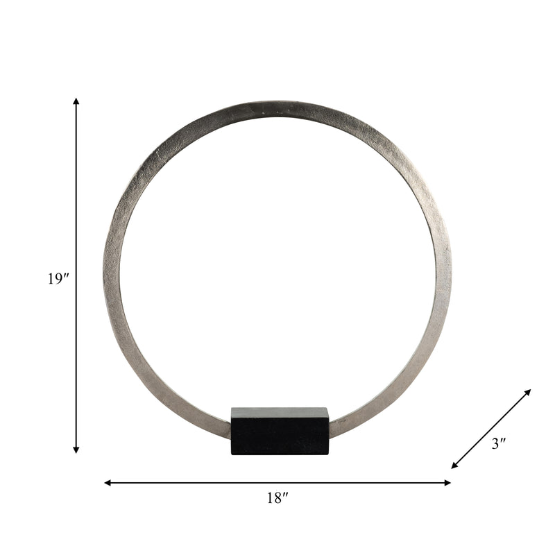 METAL,17,STANDING RING W/BASE ,NICKEL/BLACK