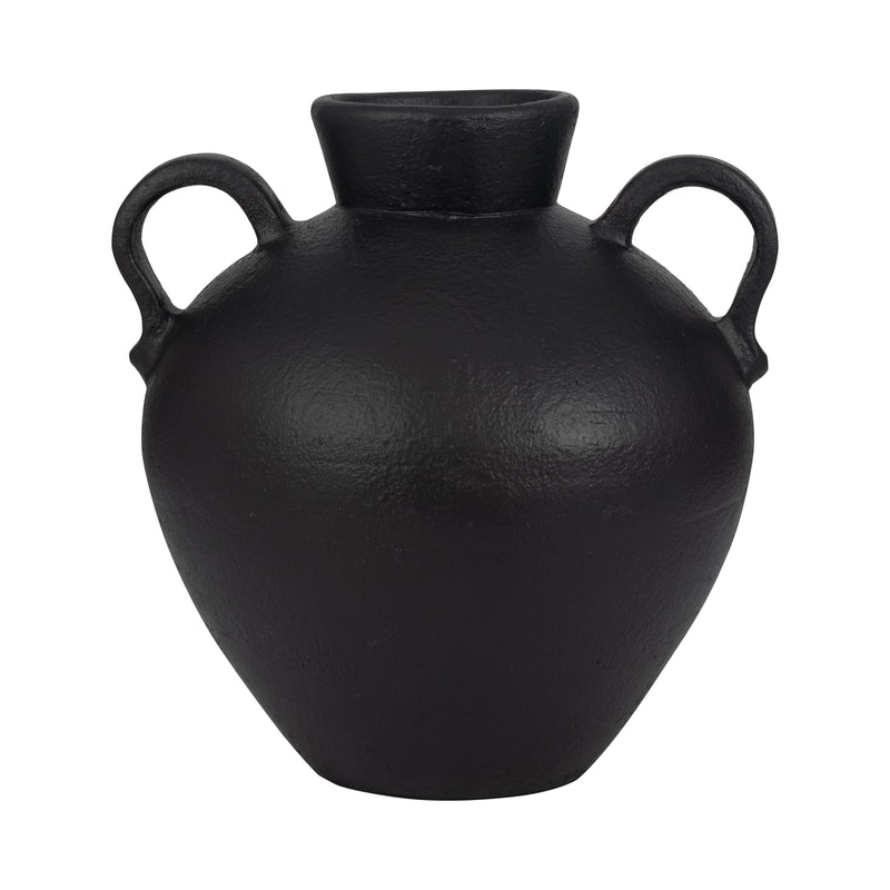 TERRACOTTA, 17 ORGANIC JUG WITH 2 HANDLES, BLACK