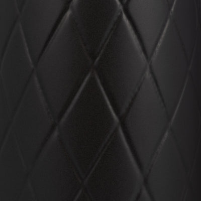 CER, 16 PLAID TEXTURED VASE, BLACK