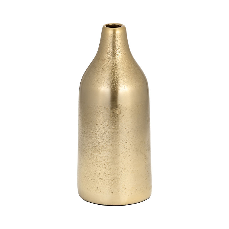 METAL 9 BOTTLE VASE, GOLD