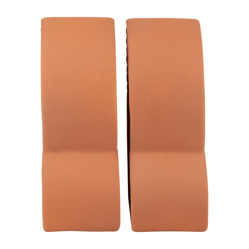 CER, S/2 13X10 ARCHES BOOKENDS, TERRACOTTA