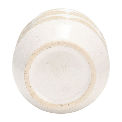 CER, 10H HALF CIRCLES VASE, IVORY