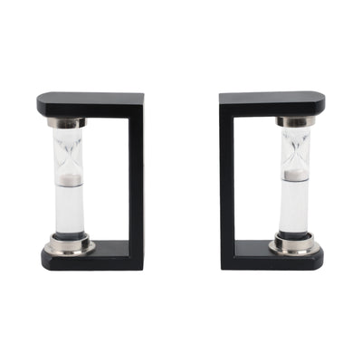 S/2 10 Raven Small Hourglass Bookends