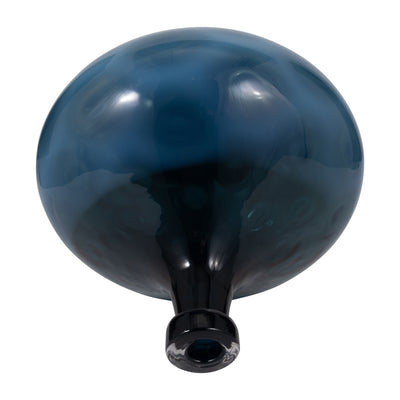 GLASS, 13 DIMPLE VASE BLUE