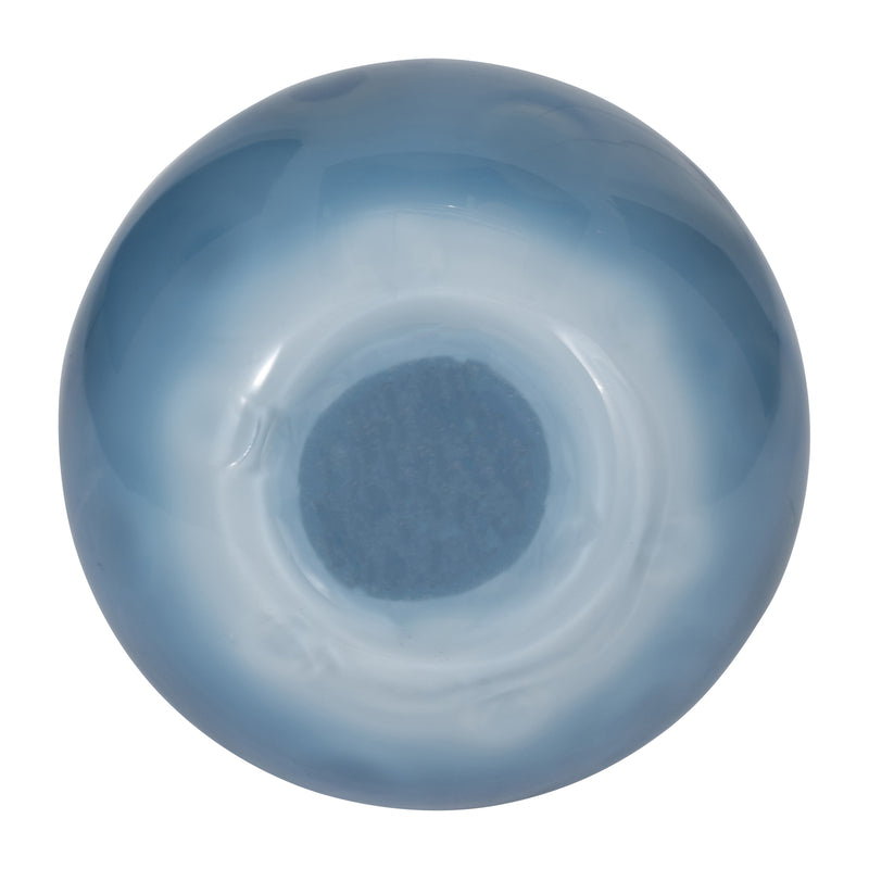 GLASS, 11 DIMPLE VASE BLUE