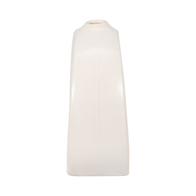 STONEWARE 7 CURVY CUT-OUT VASE, COTTON