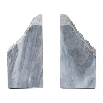 MARBLE, S/2 7 LIVE EDGE BOOKENDS, BLACK