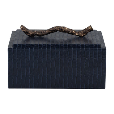 FAUX LEATHER, 10 COPENHAGEN BOX, NAVY