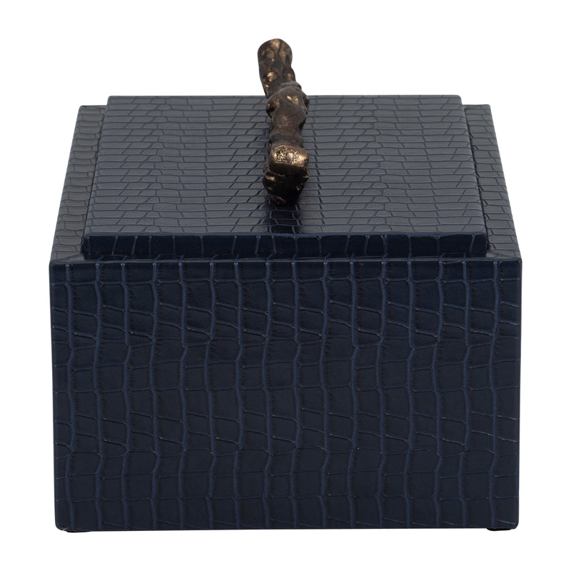 FAUX LEATHER, 10 COPENHAGEN BOX, NAVY