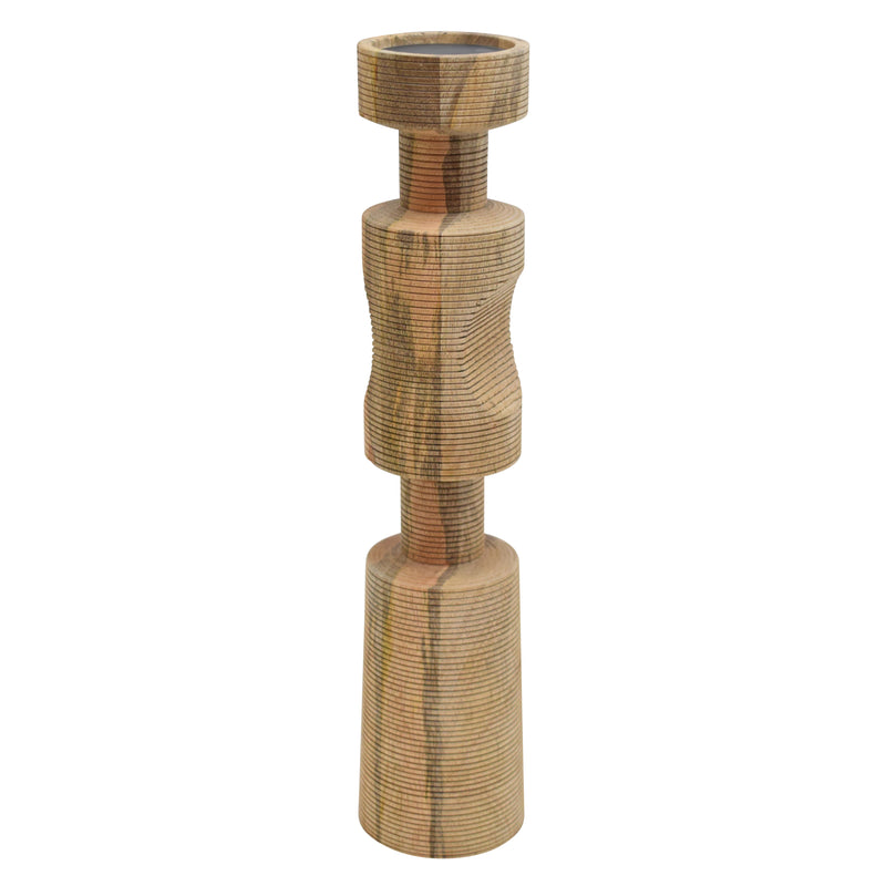 WOOD, 20 NOMAD PILLAR CANDLEHOLDER, NATURAL