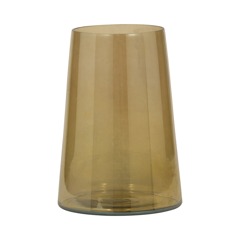 GLASS, 8 LUSTER VASE, GOLD