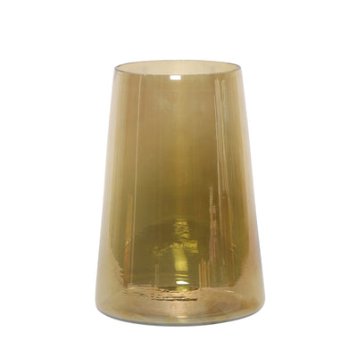 GLASS, 8 LUSTER VASE, GOLD