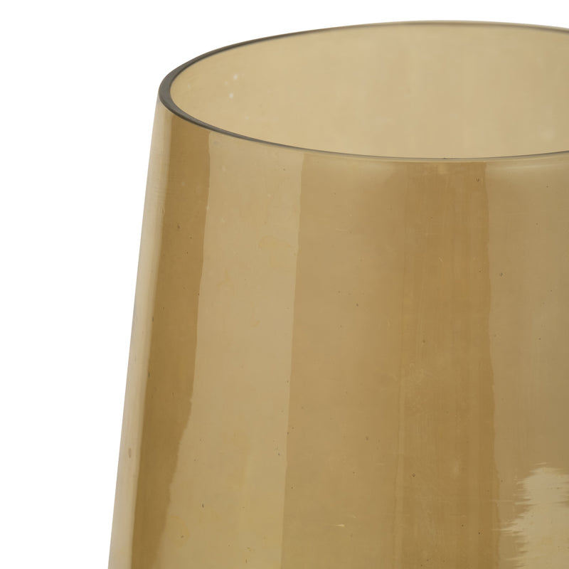 GLASS, 8 LUSTER VASE, GOLD