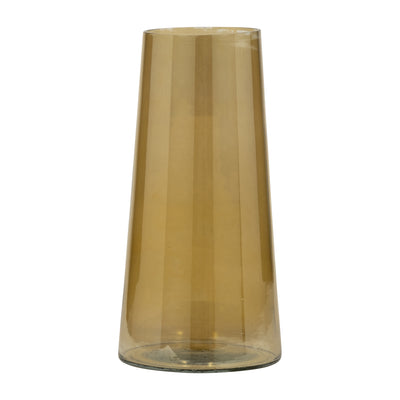 GLASS, 12 LUSTER VASE, GOLD