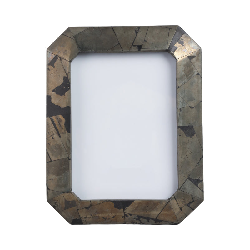 5x7 Livio Pyrite Semi-precious Stone Photo Frame