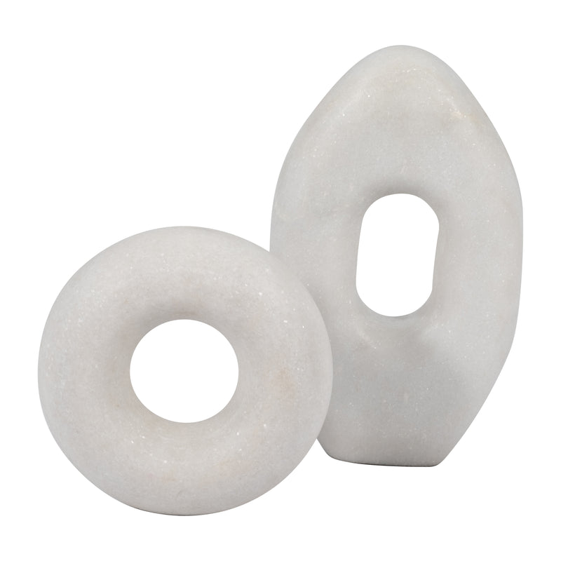 MARBLE, 6  SCULPTURE, WHITE