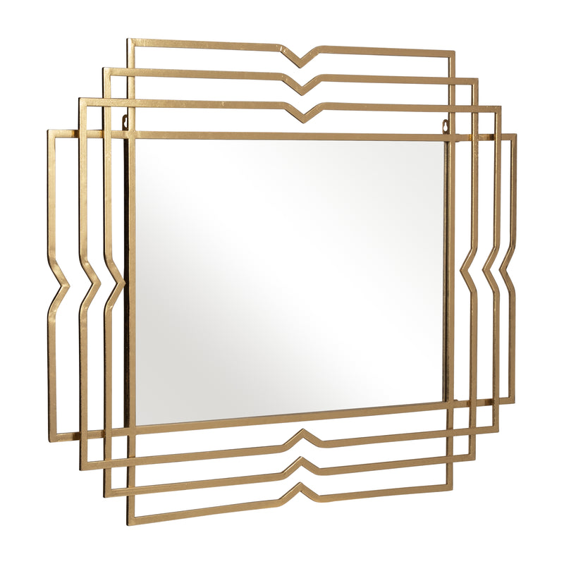 Metal 39 Rectangular Mirror,gold