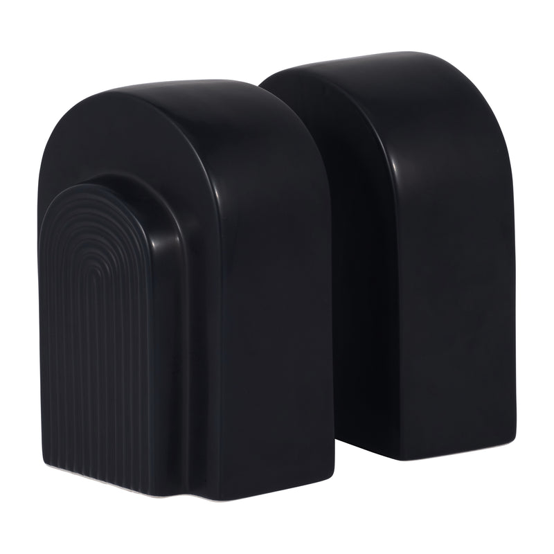 CER, S/2 7 ARCH BOOKENDS, BLACK