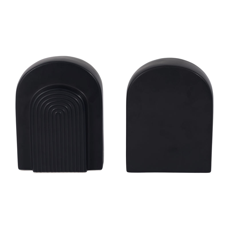 CER, S/2 7 ARCH BOOKENDS, BLACK