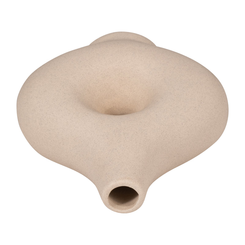 CER, 7 SHORT OPEN CUT-OUT NOMAD VASE, IVORY