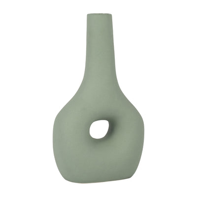 CER, 9 OPEN CUT-OUT NOMAD VASE, DARK SAGE