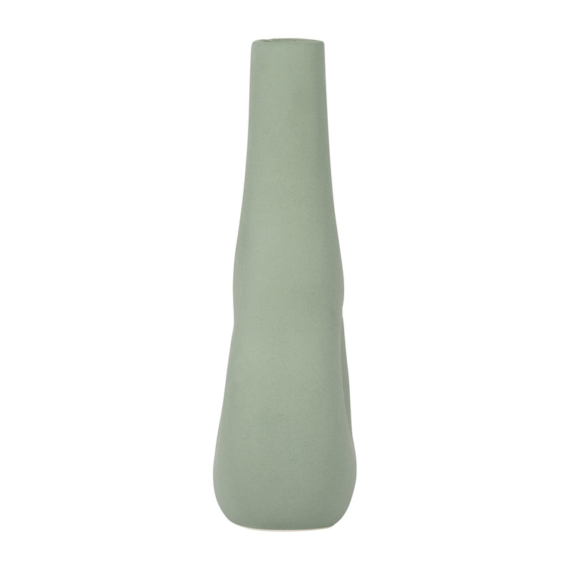 CER, 9 OPEN CUT-OUT NOMAD VASE, DARK SAGE