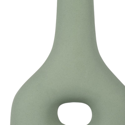 CER, 9 OPEN CUT-OUT NOMAD VASE, DARK SAGE