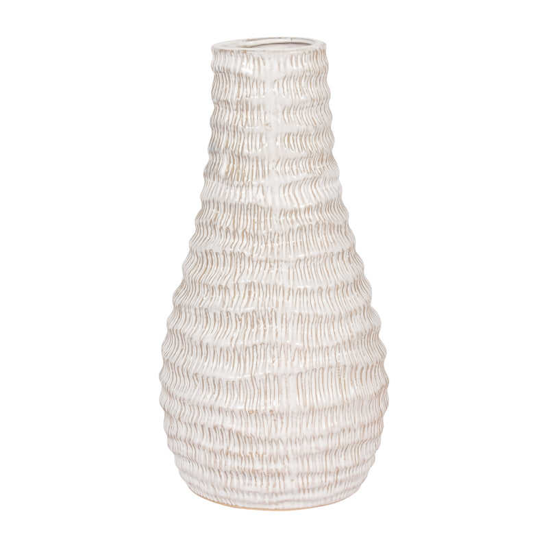 PORCELAIN, 11 COASTAL VASE, IVORY