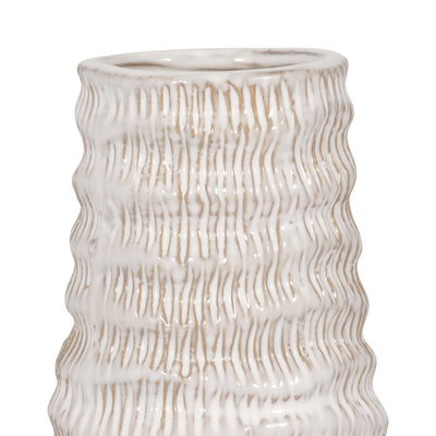 PORCELAIN, 11 COASTAL VASE, IVORY