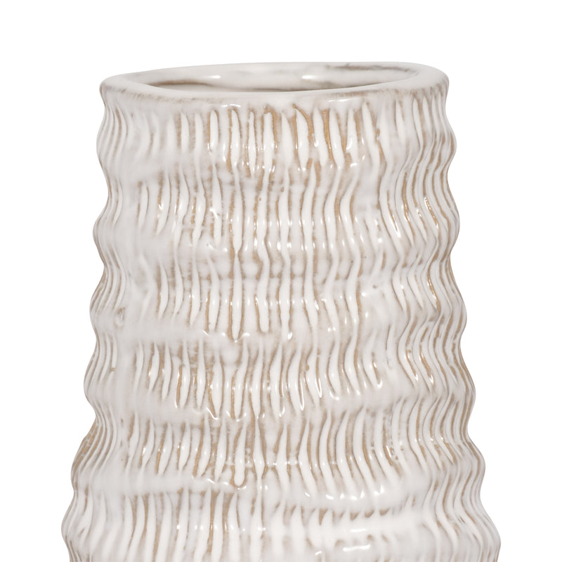 PORCELAIN, 11 COASTAL VASE, IVORY