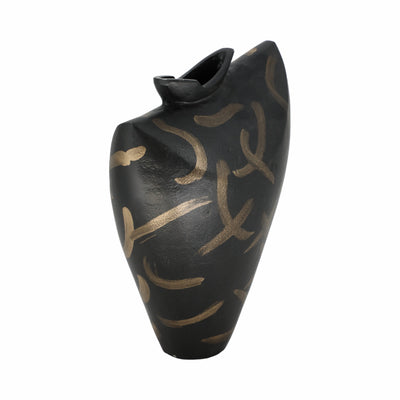 11 Ponce Tribal Black & Gold Vase