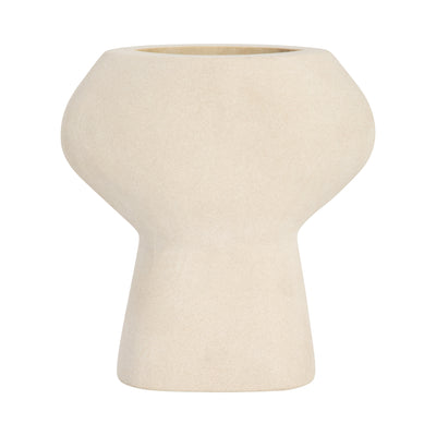 STONE, 7 BULBOUS VASE, NATURAL