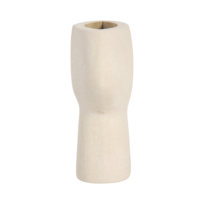 STONE, 7 BULBOUS VASE, NATURAL