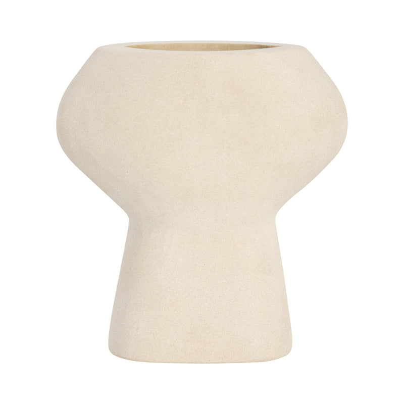 STONE, 7 BULBOUS VASE, NATURAL