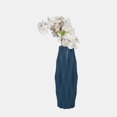 CER, 12 FLUTTER VASE, DARK BLUE