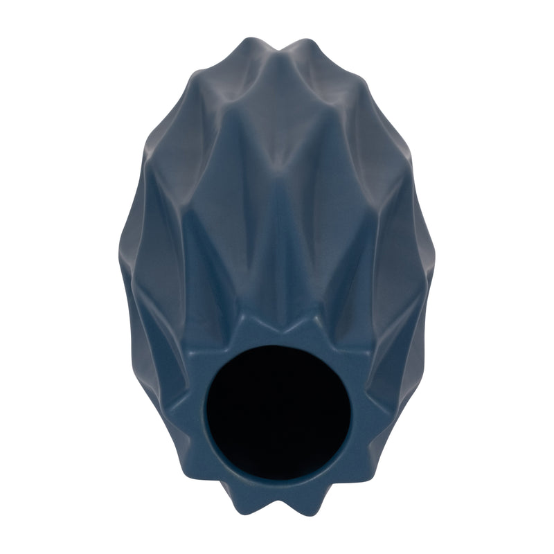 CER, 12 FLUTTER VASE, DARK BLUE