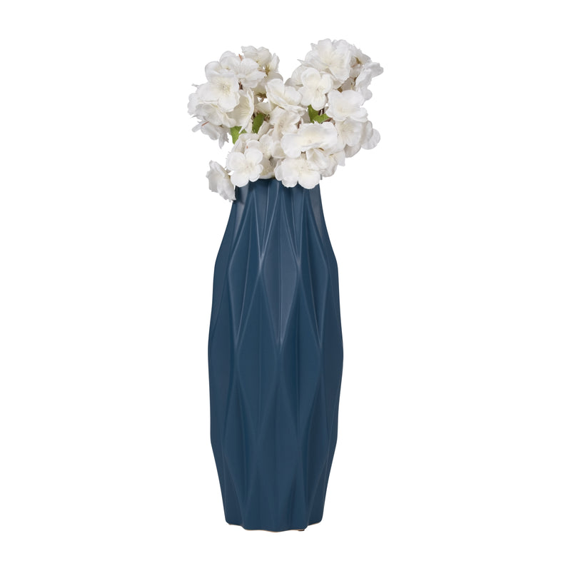 CER, 16 FLUTTER VASE, DARK BLUE