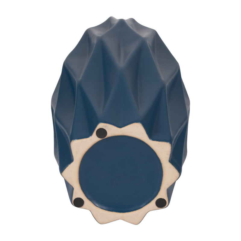 CER, 16 FLUTTER VASE, DARK BLUE