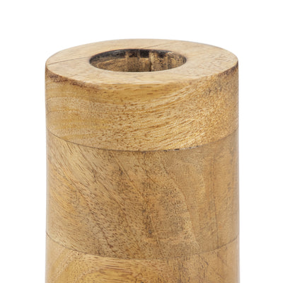 MANGO WOOD, 11 2-TONE VASE, BROWN/BLACK