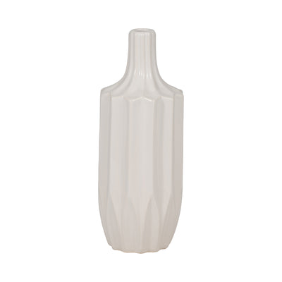 CER, 13 FLUTED VASE, WHITE