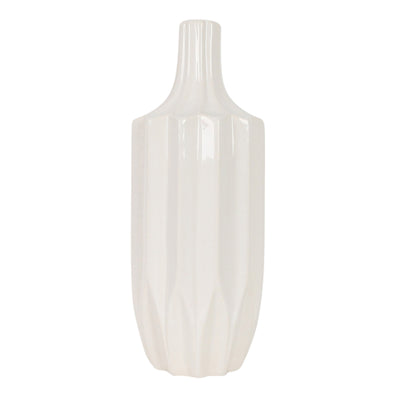 CER, 13 FLUTED VASE, WHITE