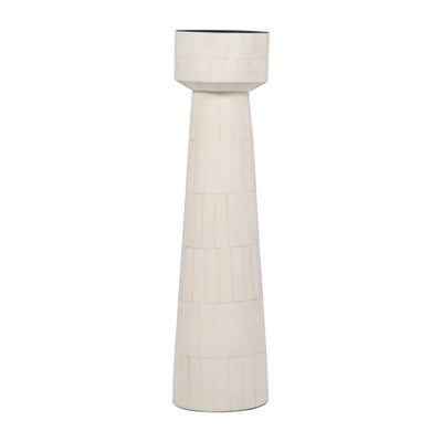 RESIN, 15 PILLAR CANDLEHOLDER, IVORY